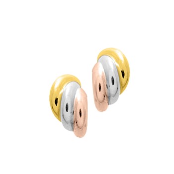 Créoles 3 ors Femme - Or 18 Carats