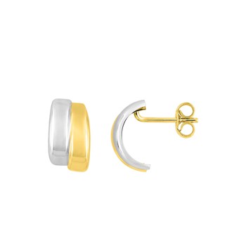 Créoles bicolores Femme - Or 18 Carats