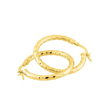 Créoles fantaisie Femme - Or 18 Carats - Diamètre 20mm