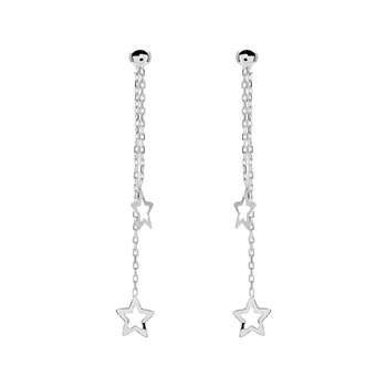 Boucles d'oreilles Femme pendantes étoiles - Or 18 Carats