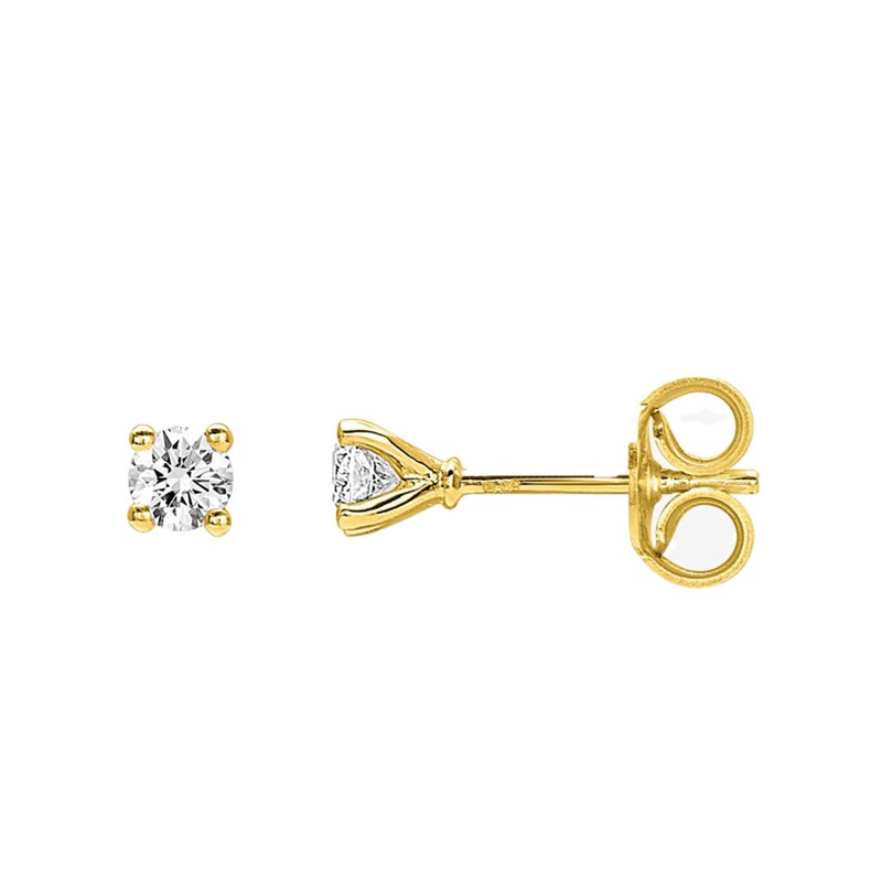 Boucles d'oreilles Femme - Or 18 Carats - Diamant 0,14 Carats