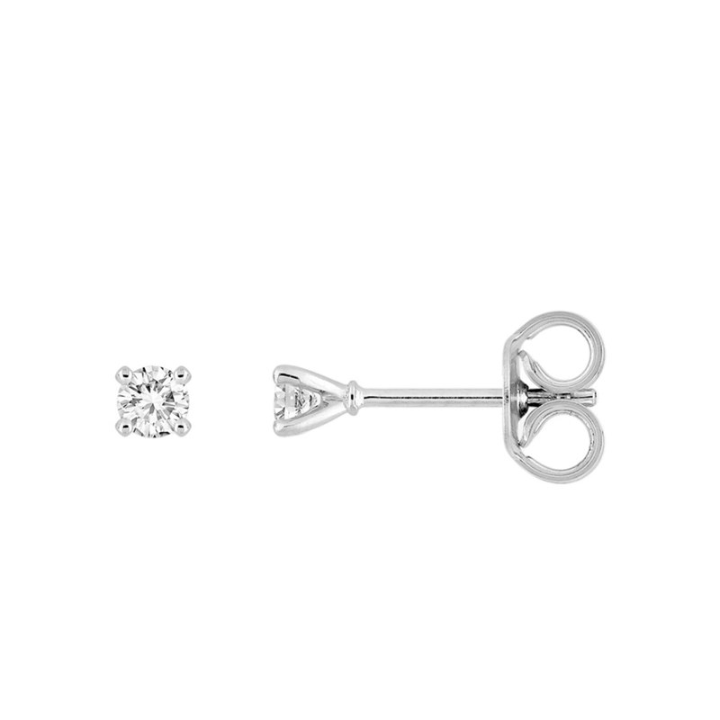 Boucles d'oreilles Femme - Or 18 Carats - Diamant 0,14 Carats