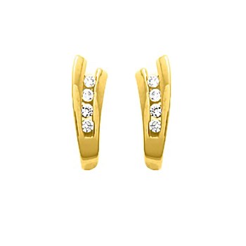 Boucles d'oreilles Femme - Oxyde de zirconium - Or 18 Carats