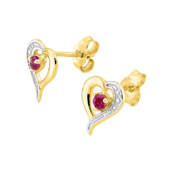 Boucles d'oreilles Femme - rubis - Or 18 Carats