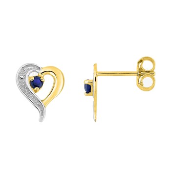 Boucles d'oreilles Femme - saphir - Or 18 Carats
