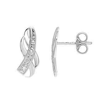 Boucles d'oreilles Femme - Or 18 Carats - Diamant 0,01 Carats