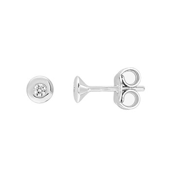 Boucles d'oreilles Femme - Or 18 Carats - Diamant 0,08 Carats