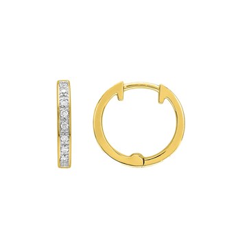 Créoles Femme - Or 18 Carats - Diamant 0,07 Carats
