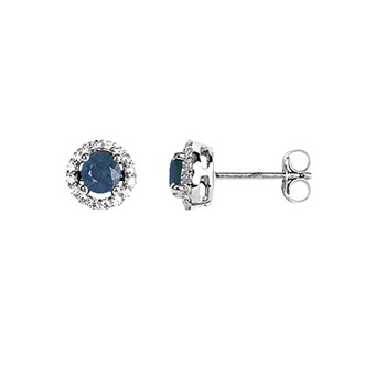 Boucles d'oreilles Femme - saphir - Or 18 Carats