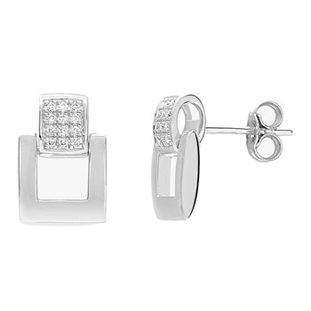 Boucles d'oreilles Femme - Or 18 Carats - Diamant 0,07 Carats