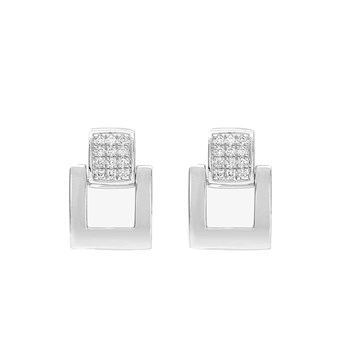 Boucles d'oreilles Femme - Oxyde de zirconium - Or 18 Carats