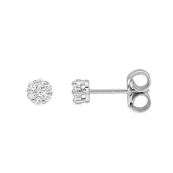 Boucles d'oreilles Femme - Or 18 Carats - Diamant 0,15 Carats