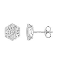 Boucles d'oreilles Femme - Or 18 Carats - Diamant 0,14 Carats