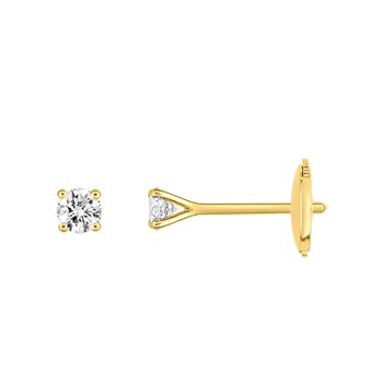 Boucles d'oreilles Femme - Or 18 Carats - Diamant 0,2 Carats