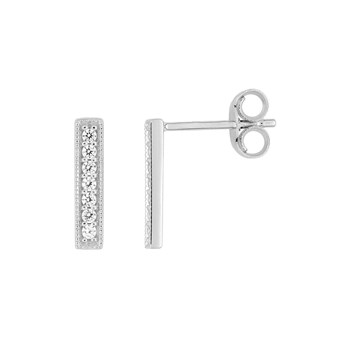 Boucles d'oreilles Femme - Oxyde de zirconium - Or 18 Carats