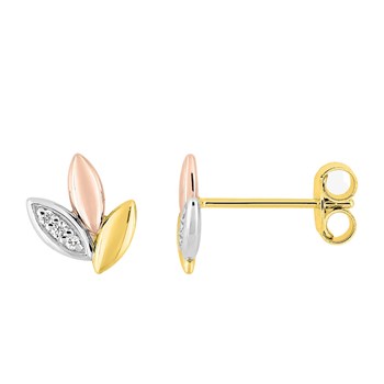 Boucles d'oreilles Femme - Or 18 Carats - Diamant 0,04 Carats