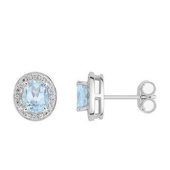 Boucles d'oreilles Femme - Oxyde de zirconium Topaze - Or 18 Carats
