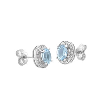 Boucles d'oreilles Femme - Oxyde de zirconium Topaze - Or 18 Carats
