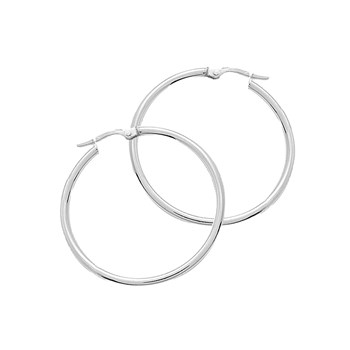 Créoles lisses Femme - Or 18 Carats - Diamètre 30mm