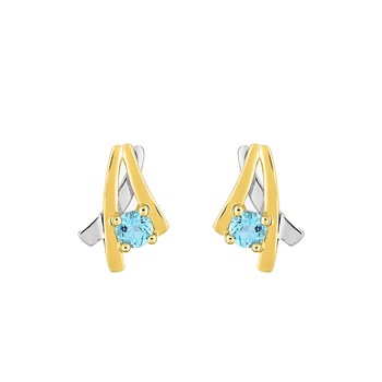 Boucles d'oreilles femme - topaze - Or 18 Carats
