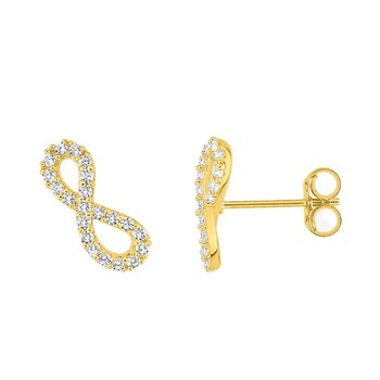 Boucles d'oreilles femme - Oxyde de zirconium - Or 18 Carats