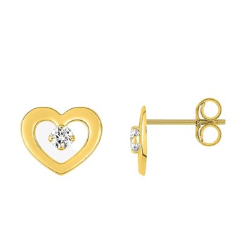 Boucles d'oreilles femme - Oxyde de zirconium - Or 18 Carats