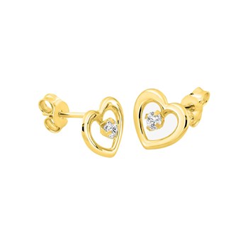 Boucles d'oreilles femme - Oxyde de zirconium - Or 18 Carats