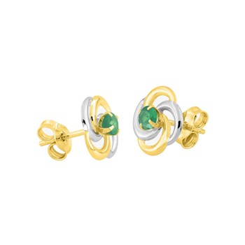 Boucles d'oreilles femme - émeraude - Or 18 Carats