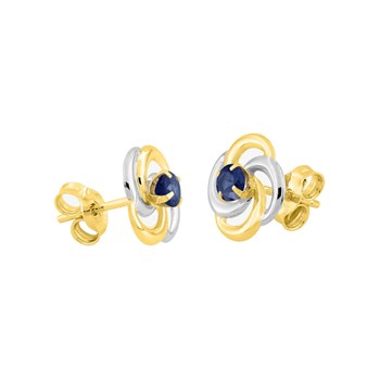 Boucles d'oreilles femme - saphir - Or 18 Carats