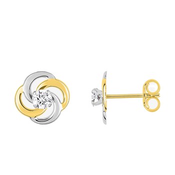 Boucles d'oreilles femme - Oxyde de zirconium - Or 18 Carats