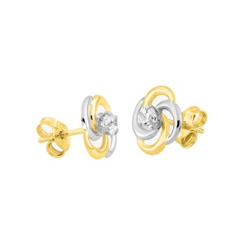 Boucles d'oreilles femme - Oxyde de zirconium - Or 18 Carats