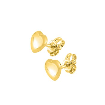 Boucles d'oreilles Enfant - Or 18 Carats - Coeur