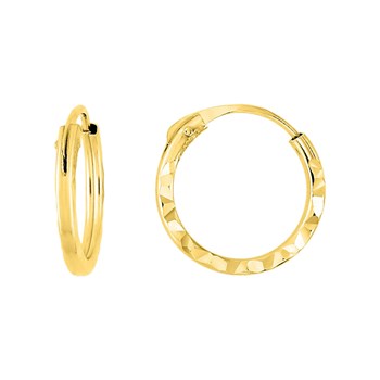 Créoles fantaisie Femme - Or 18 Carats diamètre 6mm