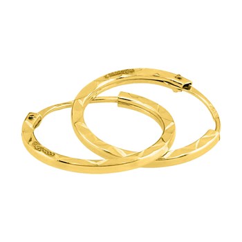 Créoles fantaisie Femme - Or 18 Carats diamètre 10mm