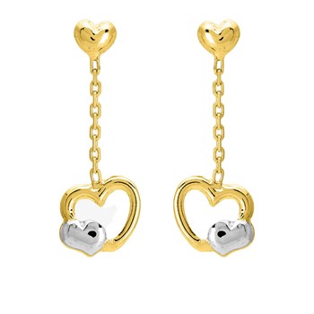 Boucles d'oreilles femme - Or 18 Carats - Coeur