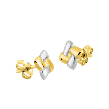 Boucles d'oreilles Femme bicolores - Or 18 Carats