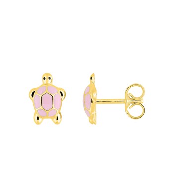 Boucles d'oreilles Enfant - Or 18 Carats - Tortue