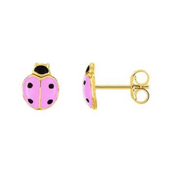 Boucles d'oreilles Enfant - Or 18 Carats - Coccinelle
