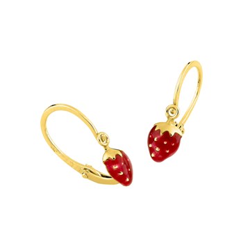 Boucles d'oreilles Enfant - Or 18 Carats - Fraise