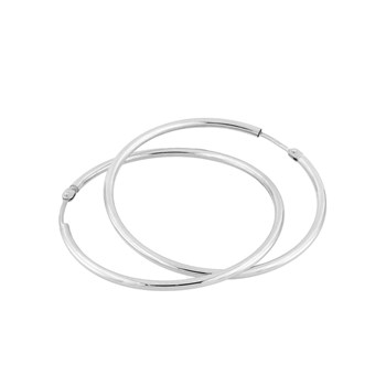 Créoles lisses Femme - Or 18 Carats - Diamètre 35mm