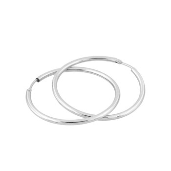 Créoles lisses Femme - Or 18 Carats - Diamètre 35mm