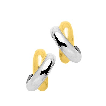 Créoles bicolores Femme - Or 18 Carats - Diamant