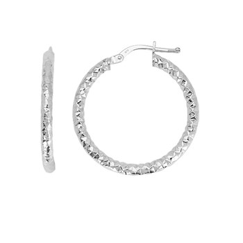 Créoles fantaisie Femme - Or 18 Carats - Diamètre 20mm