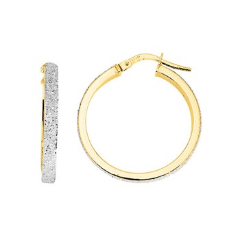 Créoles bicolores Femme - Or 18 Carats - Diamètre 20mm