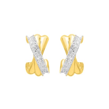 Créoles bicolores Femme - Or 18 Carats