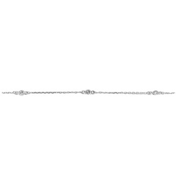 Bracelet Femme - Or 18 Carats - Diamant 0,11 Carats - Longueur : 18 cm