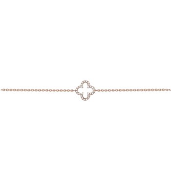 Bracelet Femme - Or 18 Carats - Diamant 0,09 Carats - Longueur : 18 cm
