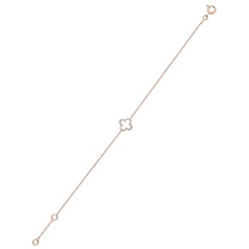 Bracelet Femme - Or 18 Carats - Diamant 0,09 Carats - Longueur : 18 cm