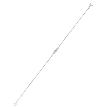Bracelet Femme - Or 18 Carats - Diamant 0,05 Carats - Longueur : 18 cm