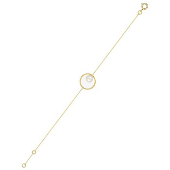Bracelet Femme - perle - Or 18 Carats - Longueur : 18 cm